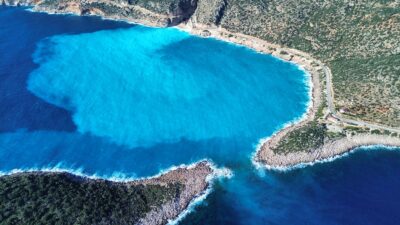 - Ortaya çıkan güzel manzara, drone ile havadan görüntülendi