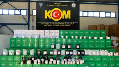 MERSİN (AA) – Mersin'de 7 bin 905 litre etil alkol