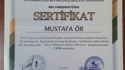 - Coğrafi işaretli "Çamdağı Kestane Balı", Azerbaycan'da düzenlenen yarışmada, aroma,