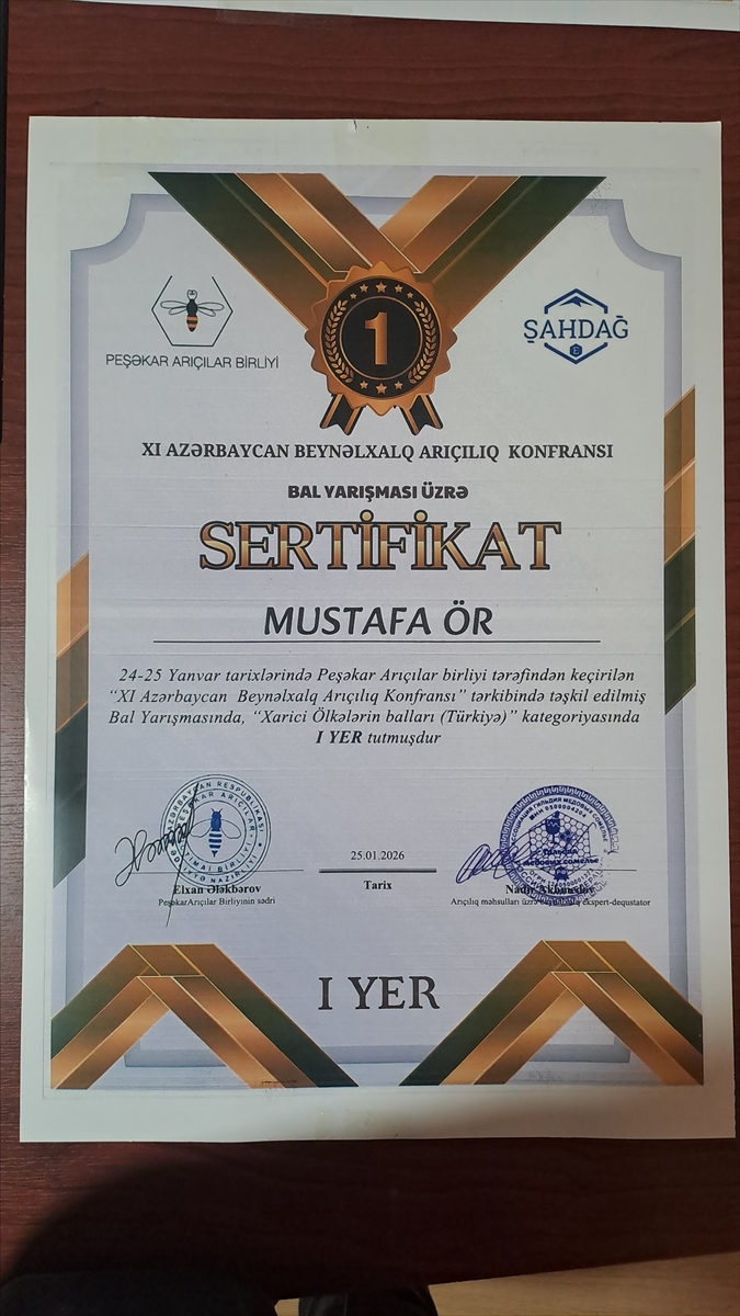 - Coğrafi işaretli "Çamdağı Kestane Balı", Azerbaycan'da düzenlenen yarışmada, aroma,