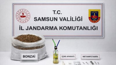 SAMSUN (AA) – Samsun'un Çarşamba ve Tekkeköy ilçelerinde düzenlenen uyuşturucu