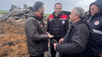 TEKİRDAĞ (AA) – Tekirdağ'ın Ergene ilçesinde bir çiftlikte çıkan yangında