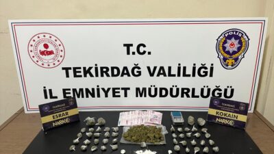 TEKİRDAĞ (AA) – Tekirdağ'da uyuşturucuyla mücadele kapsamında düzenlenen operasyonlarda gözaltına