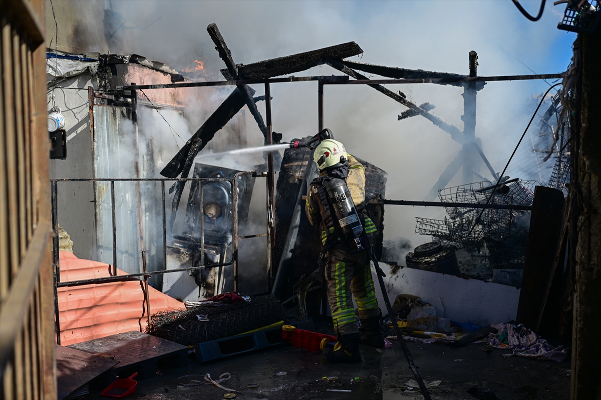 İSTANBUL (AA) – Ümraniye'de gecekondunun bahçesinde çıkan ve yanındaki 2